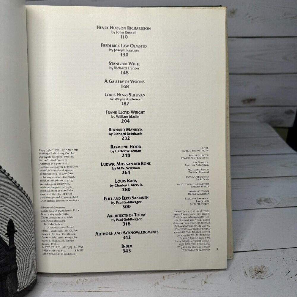 Three Centuries of Notable‎ American Architects HC 1981 Illustrated Architecture - Picture 10 of 14